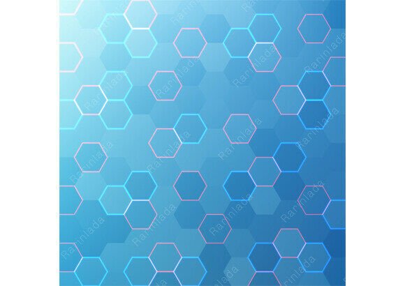 Download Hexagonal Grid Pattern Blue Background - Blue Collection