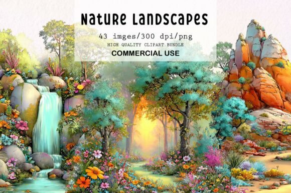 Download Watercolor Nature Landscapes PNG Clipart - Land Collection