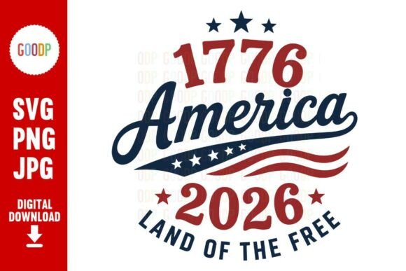 Download America 1776 2026 Land of the Free SVG - Land Collection
