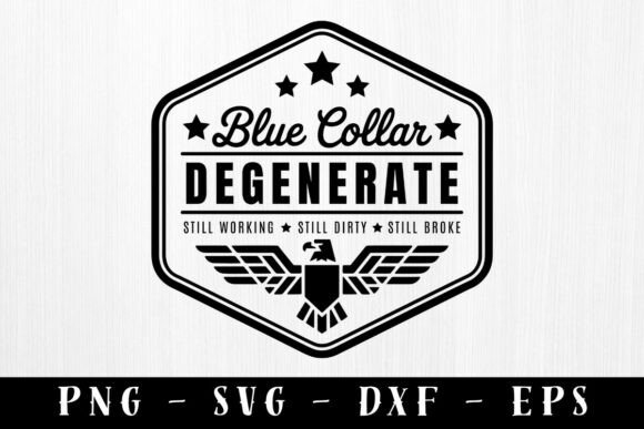 Download Blue Collar Degenerate Hat Patch SVG - Blue Collection