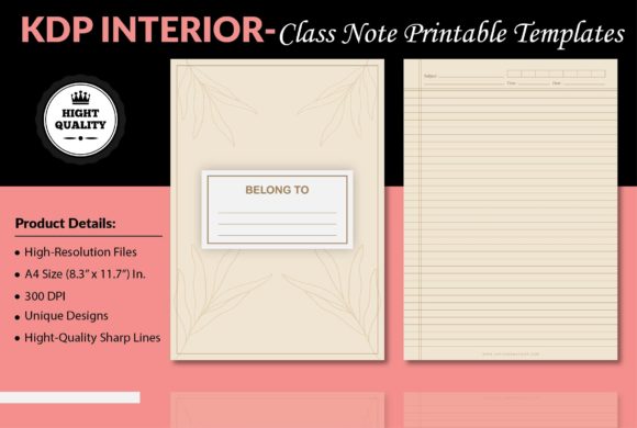 Download Class Note Printable Templates - Premium Resources