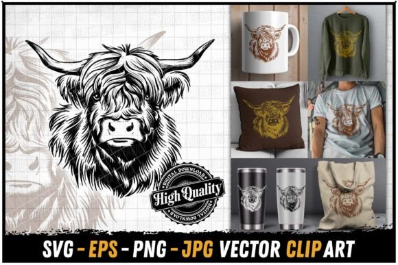 Download Serious Cold Look Highland Cow Portrait - Land Collection