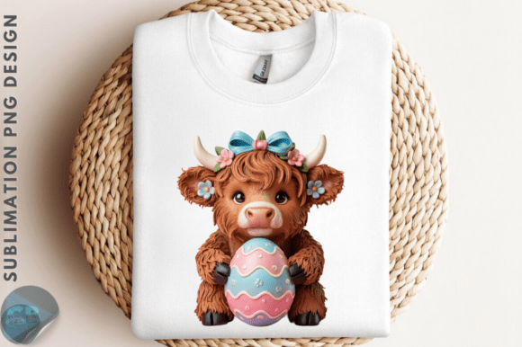 Download Brushstroke Easter Highland Cow PNG - Land Collection