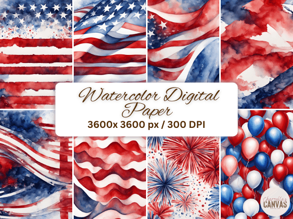 Download Watercolor Red White &amp; Blue Backgrounds - Blue Collection